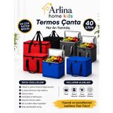 Arlina Home Kids 40 Lt Soğutucu Termos Kamp Piknik Sıcak Ve Soğuk Tutan Termal Yalıtımlı Outdoor Buzluk Çanta