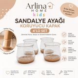 Arlina Home Kids Masa Sandalye Ayak Koruyucu Silikon 4 Lü Şeffaf