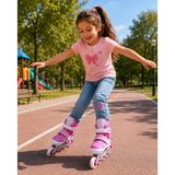 Arlina Home Kids Ön Tekerler Led Işıklı Ayarlanabilir Çocuk Pateni Pembe 30-33