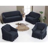 Arlisa 3 2 1 1 Jakarlı Koltuk Örtüsü Takımı Antrasit - 185 x 230 cm