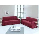 Arlisa Jakarlı Koltuk Örtüsü 3+3 Çekyat Bordo - 185 x 230 cm