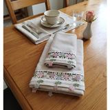 Arliva Home Alya Kadife Nakışlı 2 Li Analı Kızlı Havlu Seti(1 Adet 30X50 cm ve 1 Adet 50X85 Cm) - Gri - 50 x 85 cm