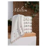 Arliva Home Bukle Nakışlı 6 lı 50x80 %100 Pamuklu Meltem El Yüz Havlusu