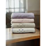 Arliva Home Bukle Nakışlı Ponponlu Perla 4 Lı 50X80 cm El Yüz Havlusu - 50 x 80 cm - Koyu Yeşil - Koyu Gri - Beyaz