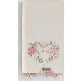 Arliva Home Yasemın Kadıfe Nakıslı Çeyız Havlusu Krem 30X50