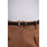 ARLIVA İthal Gold tokalı İnce Kadın pantolon kemeri, elbise kemeri, ceket kemeri