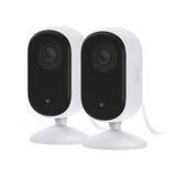Arlo Essential 2K İç Mekan Evcil Hayvan Güvenlik Kamerası, Gece Görüşlü Kablolu Ev CCTV Kamerası, Siren, 2 Yönlü Ses ve WiFi, Arlo Güvenli Ücretsiz Deneme, 2 Kamera, otomatik gizlilik lens kapağıyla