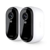 Arlo Essential Kablosuz Güvenlik Kamerası, 2. Nesil - Entegre Spot Işığı, Renkli Gece Görüşü, Hareket Sensörü ve Kendin Yap Kurulumu ile Açık ve Kapalı Kablosuz Kamera - Beyaz, 2'li Paket, VMC3250