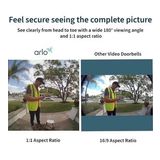 Arlo Essential Video Doorbell Kamera Siyah Doorbell Kablosuz