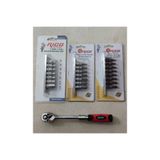 Arm 1/4 Uzatmalı Lokma Cırcır Kolu ve Rico 1/4 Lokmalı Torx Allen E Lokma Bits Takımı Seti