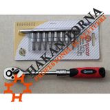 Arm 1/4 Uzatmalı Lokma Cırcır Kolu ve Rico 1/4 Lokmalı Torx Bits Takımı Seti