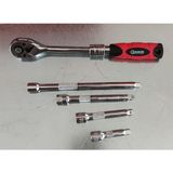 Arm 1/4 Uzatmalı Lokma Cırcır Kolu ve Rico 1/4 Uzatma Ara Kol 50 75 100 150 mm Takımı Seti