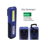 Arm 240LUMEN ESEN99 Şarjlı LED El Lambası 3W Mavi Mıknatıslı Fener