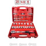 ARM TİTAN 1/2 - 6 KÖŞE 25 PARÇA UZATMA CIRCIRLI LOKMA TAKIMI