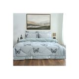 Arma Concept Çift Kişilik Kelebek Desenli Çift Taraflı Welsoft Silikon Yorgan 195x215cm + 2 Adet Yastık Kılıfı
