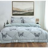 Arma Concept Çift Kişilik Lüx Çift Taraflı Welsoft Pufidik Silikon Yorgan 195X215 + 2 Adet Yastık Kılıfı - 195 x 215 cm - Gri