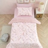 Arma Concept Tek Kişilik Desenli Pufidik Wellsoft Uyku Seti & Yorgan + 2 Adet Yastık Kılıfı + Lastikli Çarşaf - Fuşya - Pembe