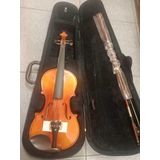 Arma Jy003-2 Model 4/4 Tam Boy Masif Ağaç Ful Abanoz Aksamlı Orta Kalite Keman Seti