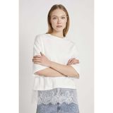 Arma Life ARMALIFE 11681 ETEĞİ DANTEL DETAYLI BİS YAKA KADIN T-SHIRT