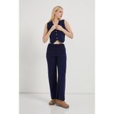 Arma Life Kadın Crop Yelek Bol Pantolon Triko İkili Takım
