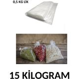 Arma Naksan 0,5 kg Lik Şeffaf Naylon Torba Bakliyat Poşeti 15CM x 30CM- 15 kg