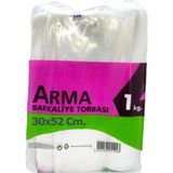 Arma Naksan Arma Şeffaf Naylon 5 Lik 30X52 Cm. Bakkaliye Poşeti Torbası - 1 Kg. - Ort. 85 Adet - 1 Paket