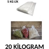 Arma Naksan Beş kg Lik Şeffaf Naylon Torba Bakliyat Poşeti 30CM x 50CM-20 kg