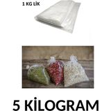 Arma Naksan Bir kg Lik Şeffaf Naylon Torba Bakliyat Poşeti 20CM x 30CM- 5 kg