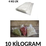 Arma Naksan Dört kg Lik Şeffaf Naylon Torba Bakliyat Poşeti 28CM x 42CM- 10 kg