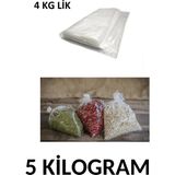 Arma Naksan Dört kg Lik Şeffaf Naylon Torba Bakliyat Poşeti 28CM x 42CM- 5 kg