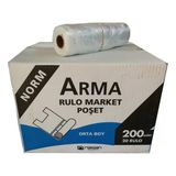 Arma Rulo Market Poşeti Torbası - Atlet Poşet - Şeffaf - Orta Boy - 20x200 Adet - Koli