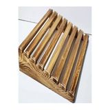 AR&MA WOOD Masa Altı Ayaklık Ahşap Ayak Yükseltici Ayak Standı Doğal Ahşap Ayaklık Eskitme Ergonomik Ayaklık