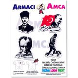 Armacı Amca Ütü Ile Yapışan 4 Adet Örme Kumaş Arma Yırtık Kapatıcı Pratik Yama Tekstil Patch Gazi Mustafa Kemal Atatürk