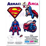 Armacı Amca Ütü Ile Yapışan 4 Adet Örme Kumaş Arma Yırtık Kapatıcı Pratik Yama Tekstil Patch Süper Kahraman