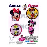 Armacı Amca Ütü ile Yapışan Örme Kumaş Arma Pratik Yama Tekstil Patch Sevimli Neşeli Rengarenk Miki Girls