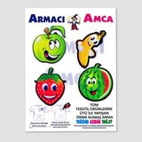 Armacı Amca Ütü Ile Yapışan Örme Kumaş Arma Yırtık Kapatıcı Pratik Yama Tekstil Patch Şirin Sevimli Meyveler Elma Muz Karpuz Çilek