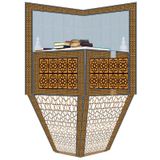 Armada Çini 120x160 Sarı Kahve Beyaz Cami Kürsüsü