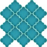 Armada Çini 12x12 Ottoman Düz Arabesk Turkuaz Çini Karo Seramik