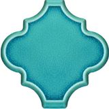 Armada Çini 12x12 Ottoman Rölyefli Arabesk Turkuaz Çini Seramik Karo
