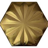 Armada Çini 15x17 cm Çiçekli Bronz Altıgen Seramik