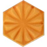 Armada Çini 15x17 cm Çiçekli Karamel Desen Altıgen Çini Seramik Karo