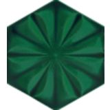 Armada Çini 15x17 cm Çiçekli Yeşil Desen Altıgen Çini Seramik Karo