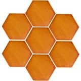 Armada Çini 15x17 cm Düz Karamel Altıgen Çini Seramik Karo