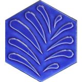 Armada Çini 15x17 cm Yaprak Kobalt Altıgen Seramik