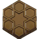 Armada Çini 15x17 Cm Yıldız Bronz Altıgen Seramik