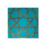 Armada Çini 20x20 cm SP 89 Metalik Kütahya Cami Çinisi Selçuklu Desenli Seramik Çini Karo