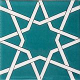 Armada Çini 20x20 cm SP 94 Yıldız Kütahya Cami Çinisi Selçuklu Desenli Seramik Çini Karo