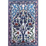 Armada Çini 40x60 Cm ED 514 Kobalt Hayat ağaç Eldekoru Çini Pano