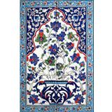 Armada Çini 40X60 cm ED 515 Mavi Saksılı Eldekoru Çini Pano