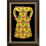 Armada Çini 40x60 Cm ED 655 Yaldızlı Kaftan Çini Pano